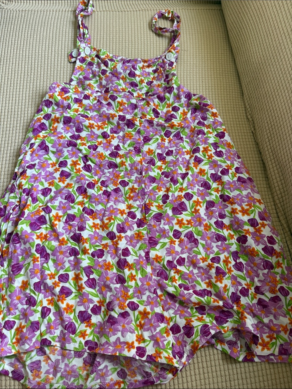Lefties womenās Floral Strappy romper in Purple & Orange
